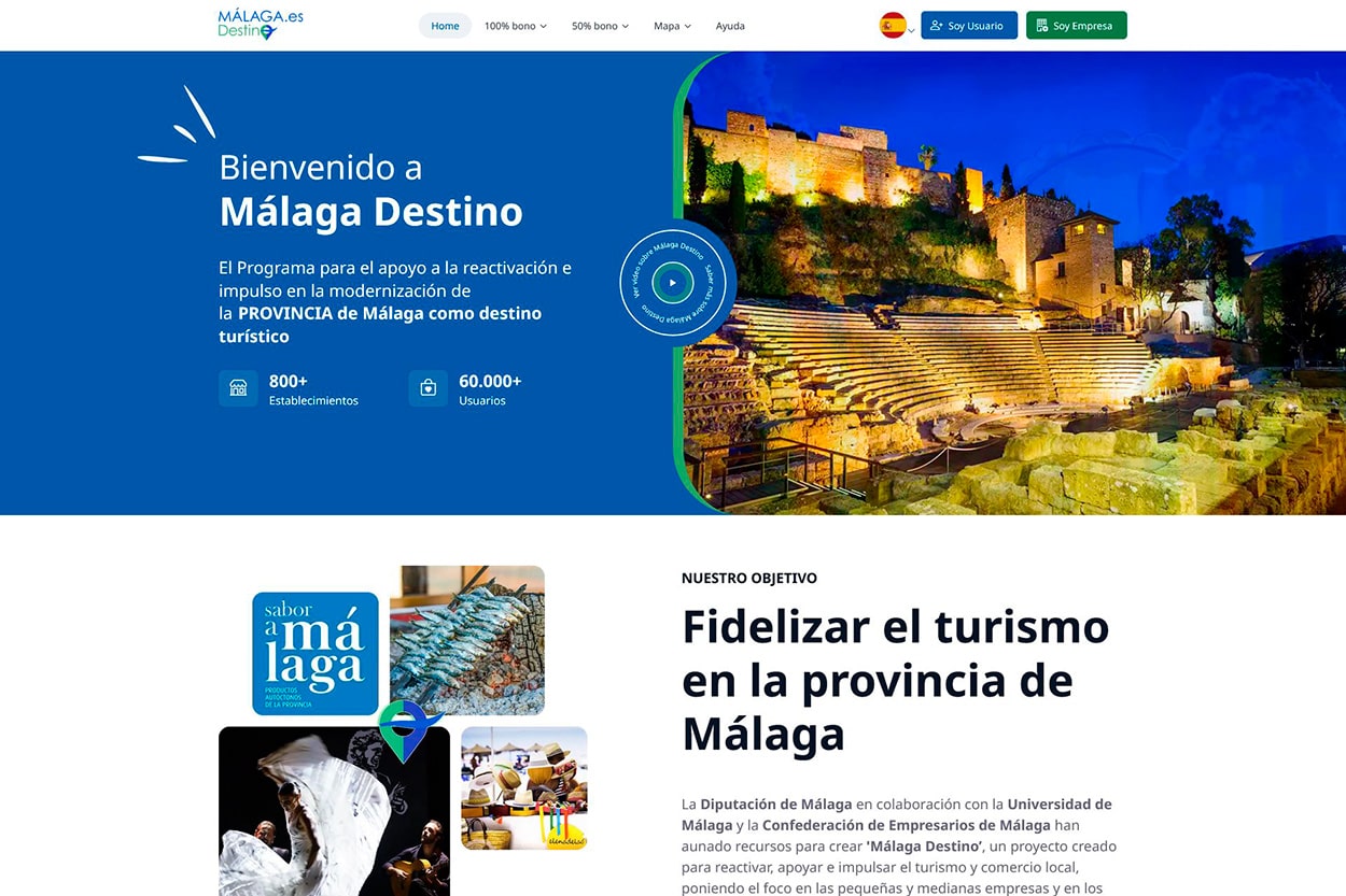Inloyalty impulsa la nueva web de Málaga Destino y participa como socio tecnológico en la última campaña de bonos 